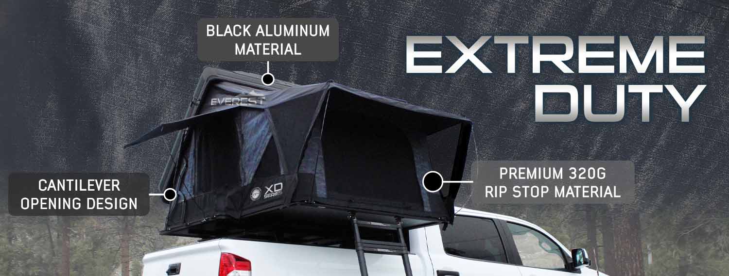 Overland Vehicle Systems XD Everest 4-Person Cantilever Aluminum Hard Shell Roof Top Tent
