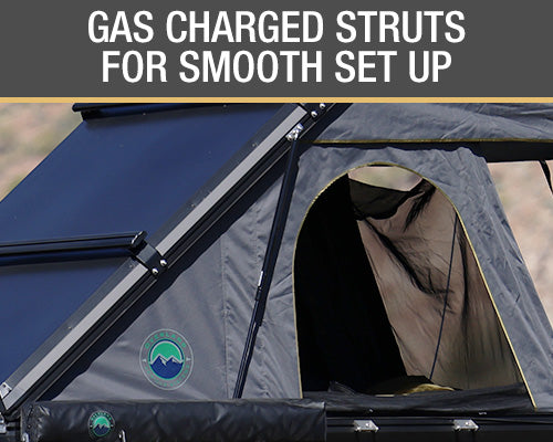 Overland Vehicle Systems HD Mamba III 3-Person Clam Shell Aluminum Hard Shell Roof Top Tent