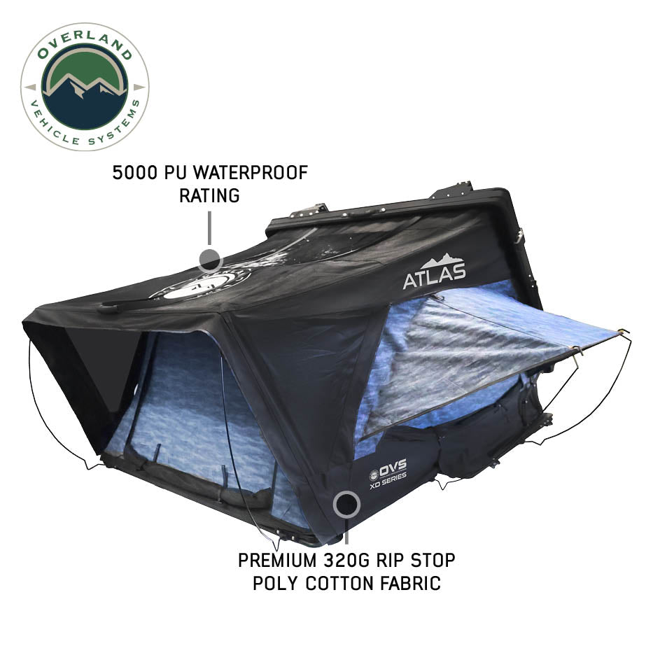 Overland Vehicle Systems XD Atlas 2-Person Cantilever ABS Hard Shell Roof Top Tent