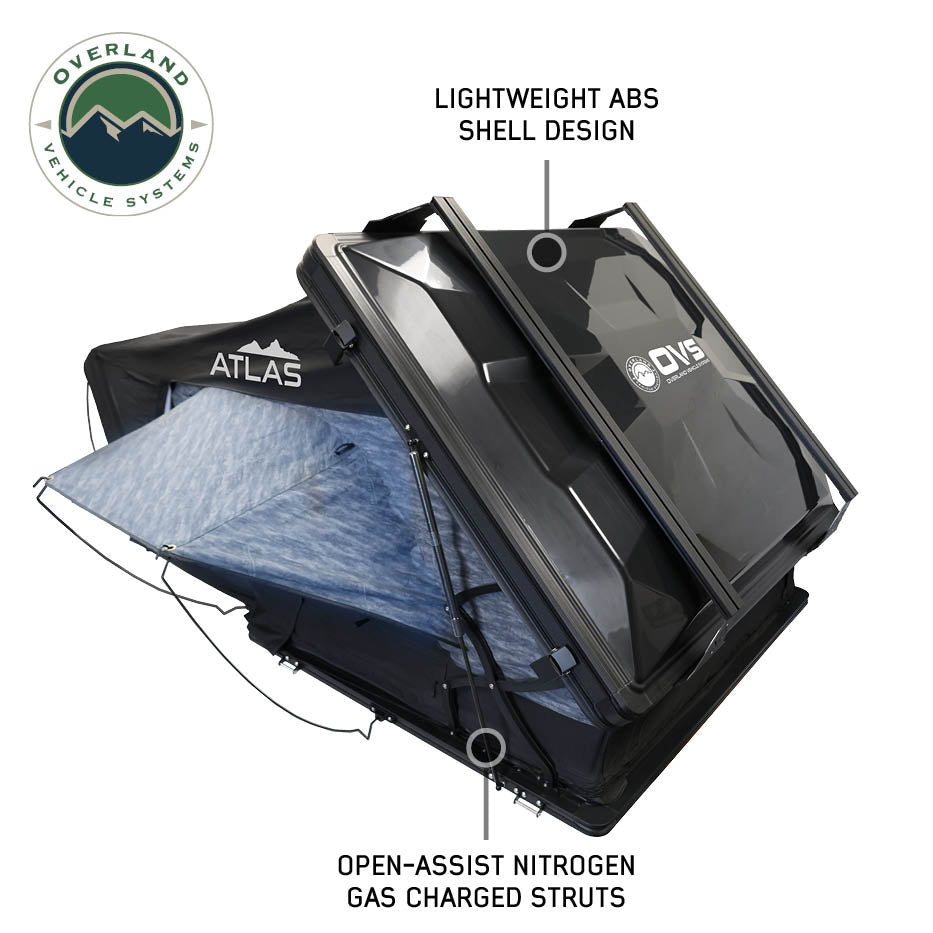 Overland Vehicle Systems XD Atlas 2-Person Cantilever ABS Hard Shell Roof Top Tent
