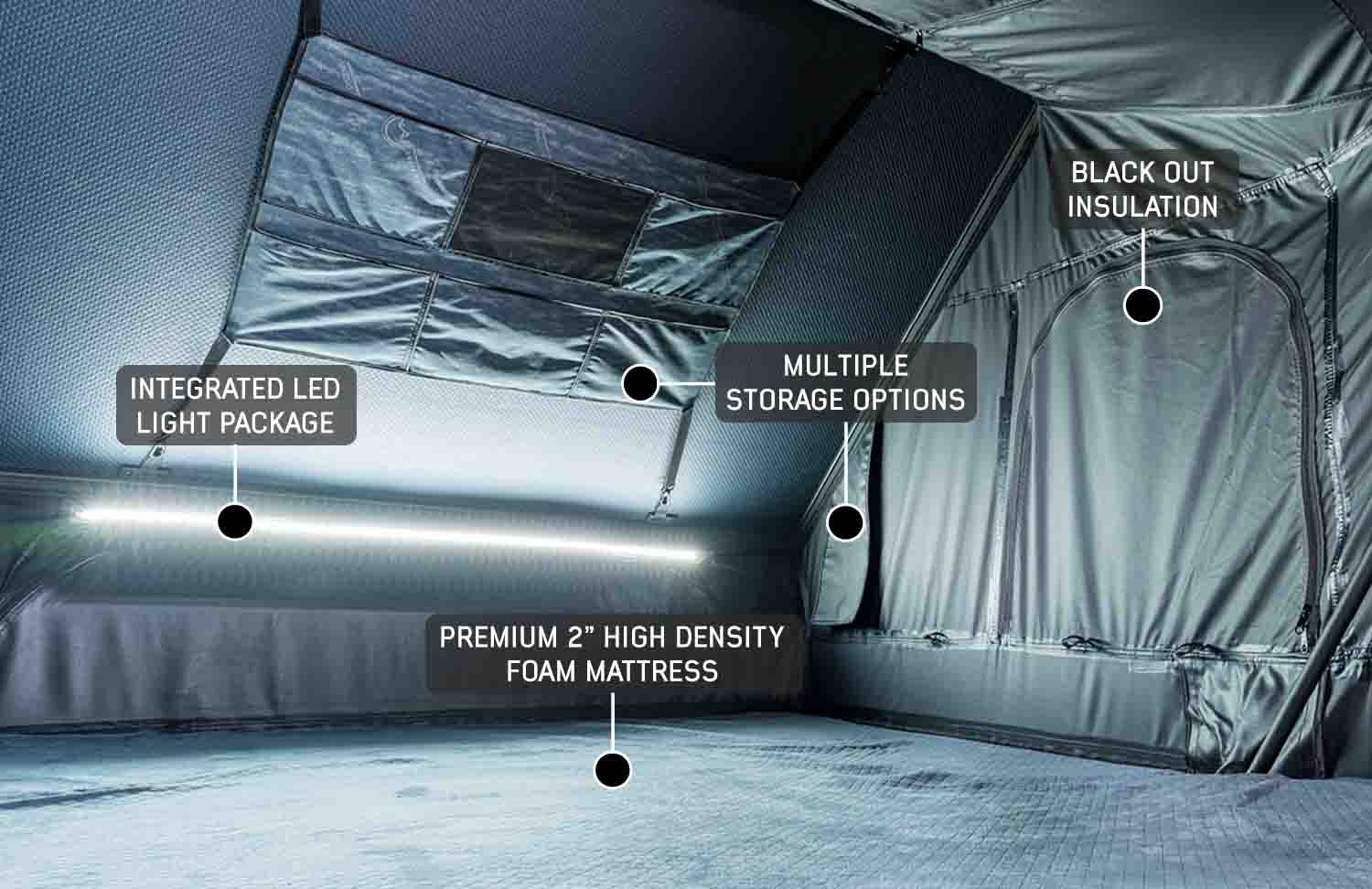 Overland Vehicle Systems XD Everest 4-Person Cantilever Aluminum Hard Shell Roof Top Tent