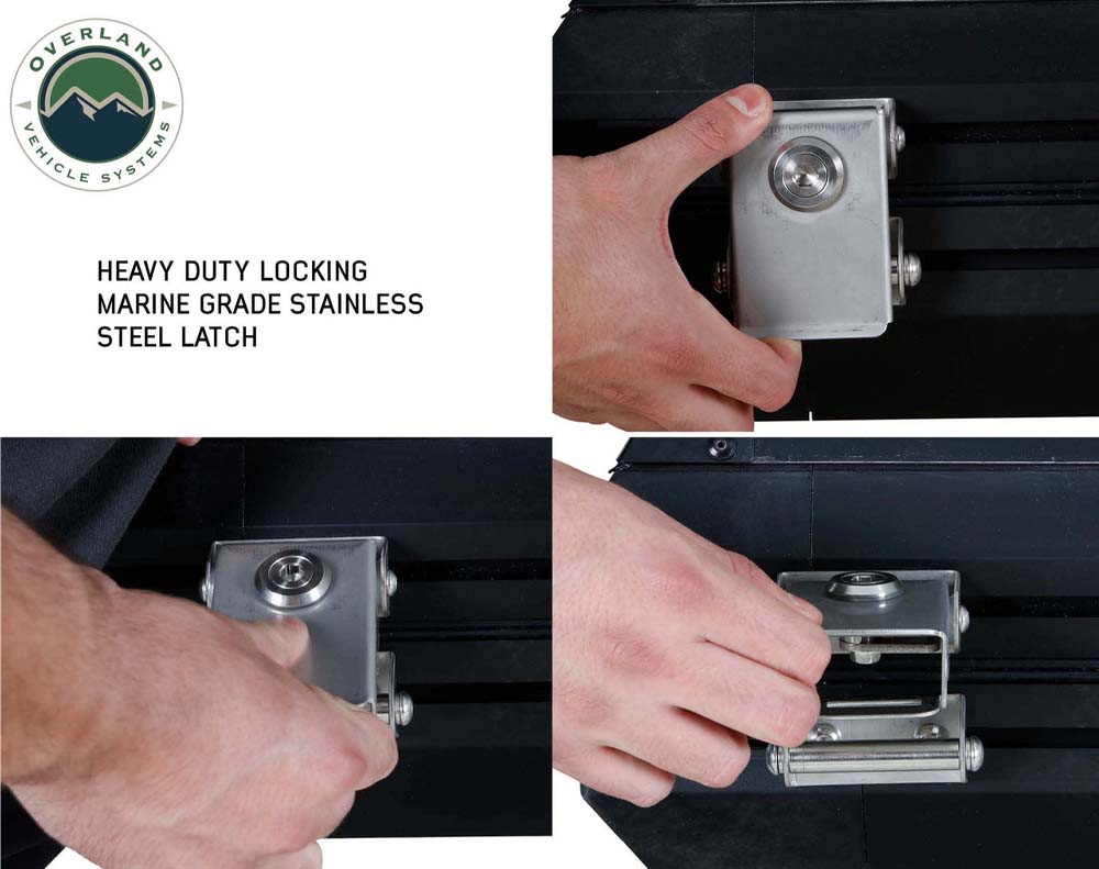 Overland Vehicle Systems HD Mamba III 3-Person Clam Shell Aluminum Hard Shell Roof Top Tent